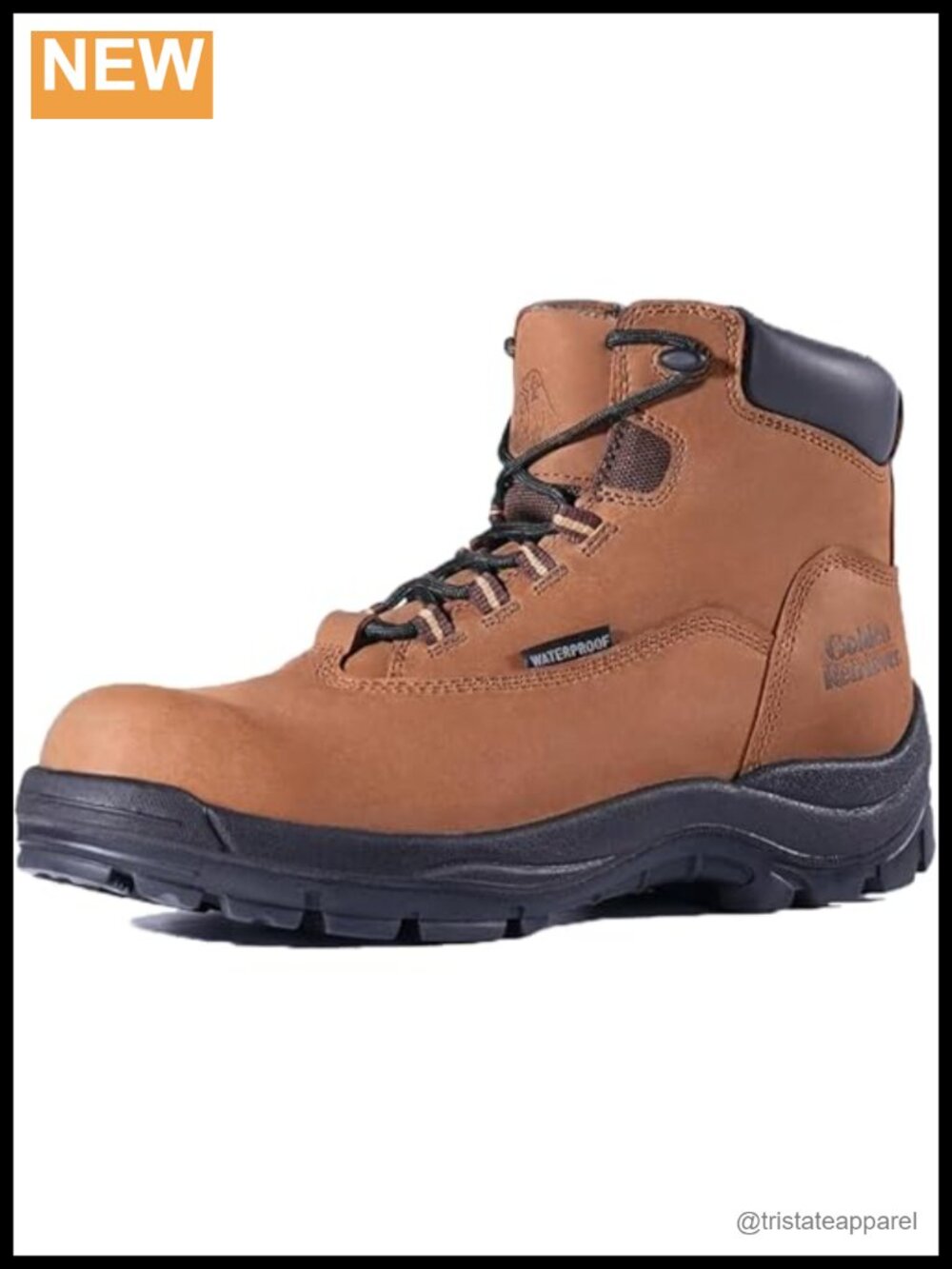 Waterproof Steel Toe Safety Work Boots Men 6 Inch Leather Ankle